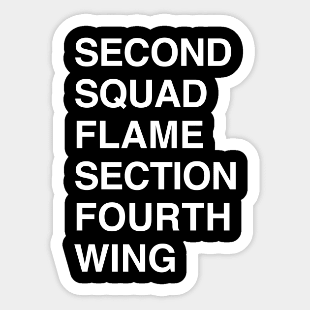 Fourth Wing Squad Sticker by Candace Jean